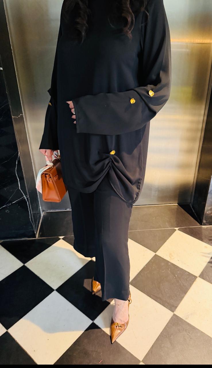 Black Two-Piece Co-ord Set