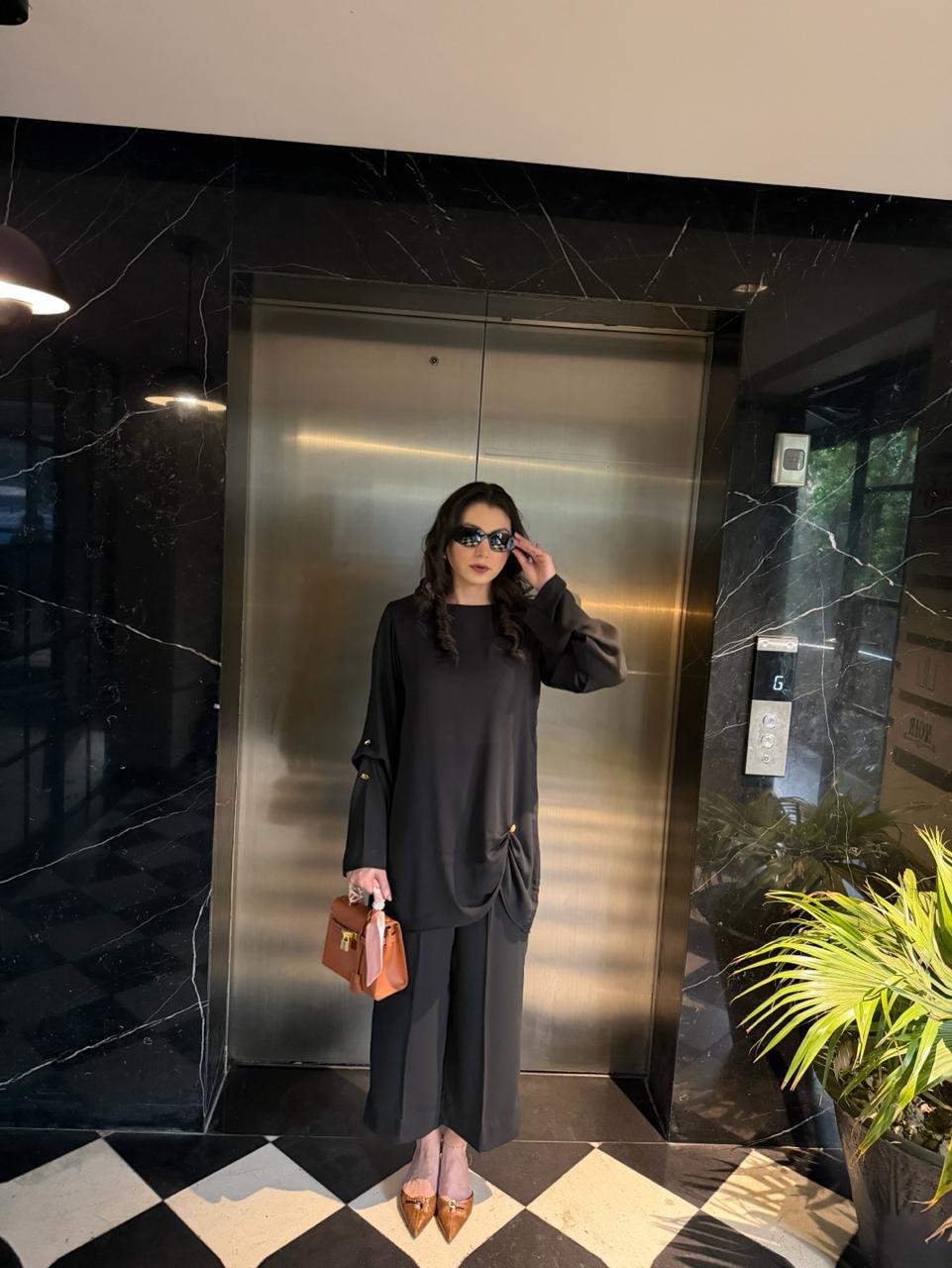 Black Two-Piece Co-ord Set